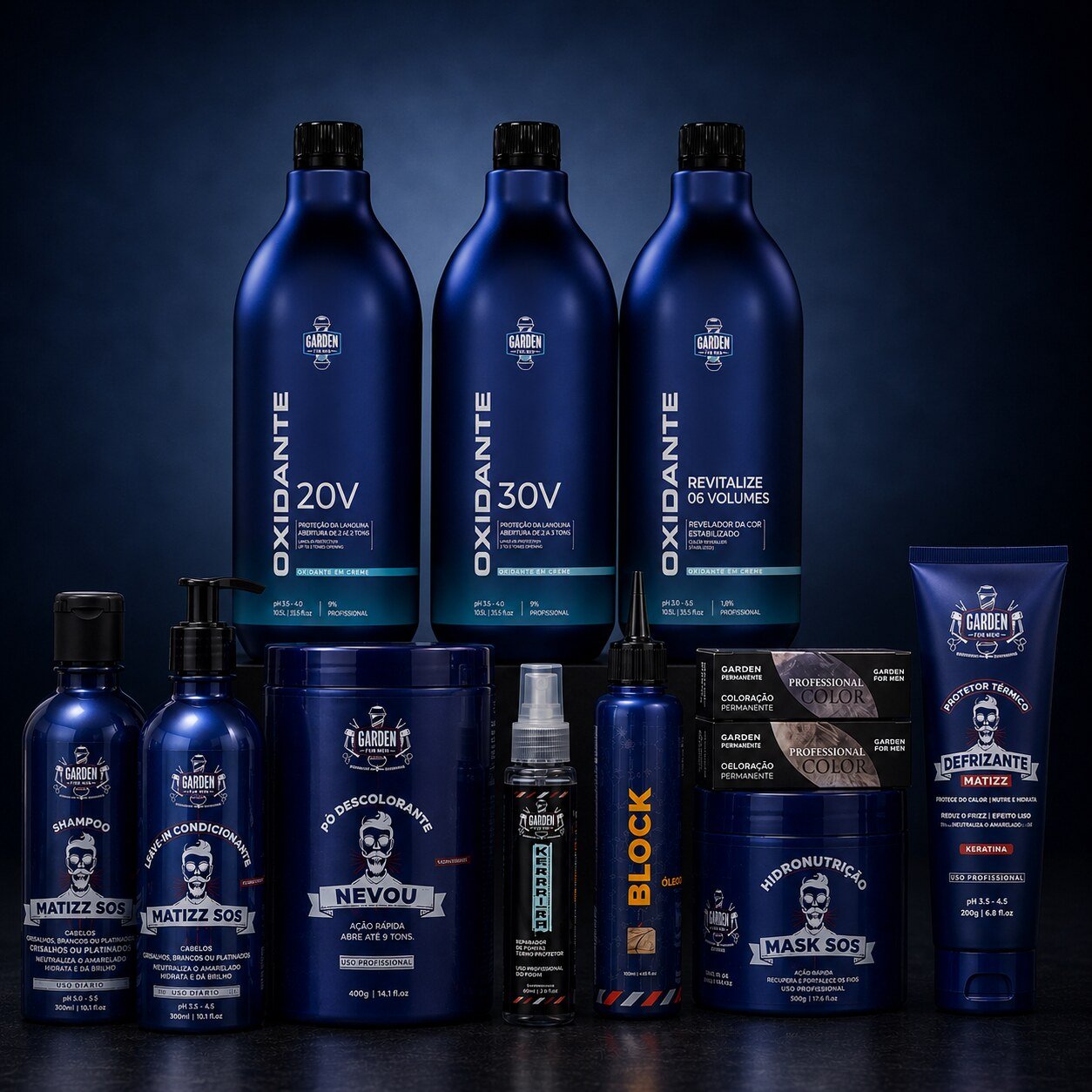 Kit Platinado Branco Neve Garden For Men para descoloração profissional